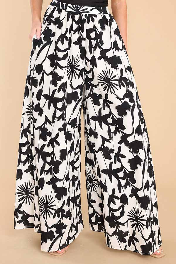 Culottes elásticos de tiro alto y pierna ancha