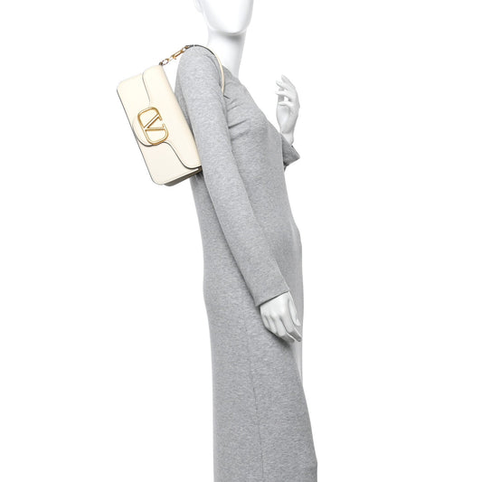 Calfskin Vlogo Loco Shoulder Bag Light Ivory