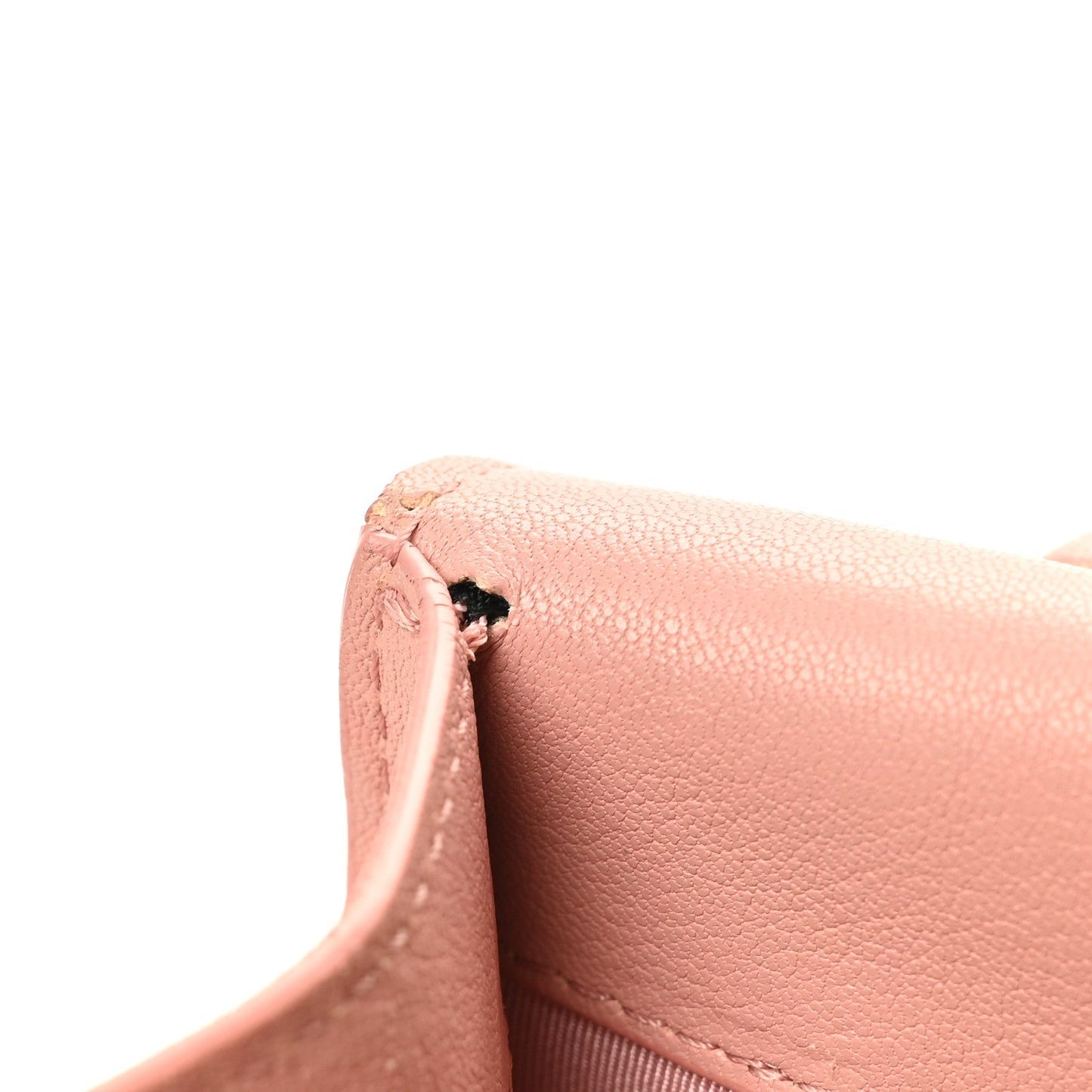 Goatskin Quilted Small CC Box Flap Pink