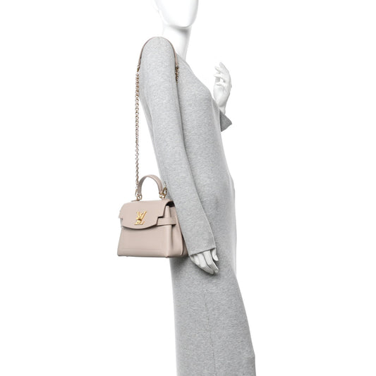 Soft Calfskin Mini Lockme Ever Greige