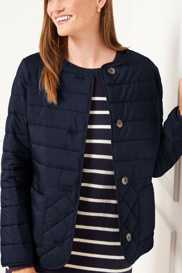 CHAQUETA ACOLCHADA SIN CUELLO