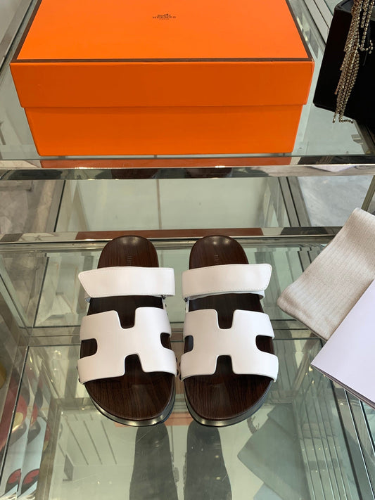 HM 25 Kos Clog Sandals White Cowhide 292049