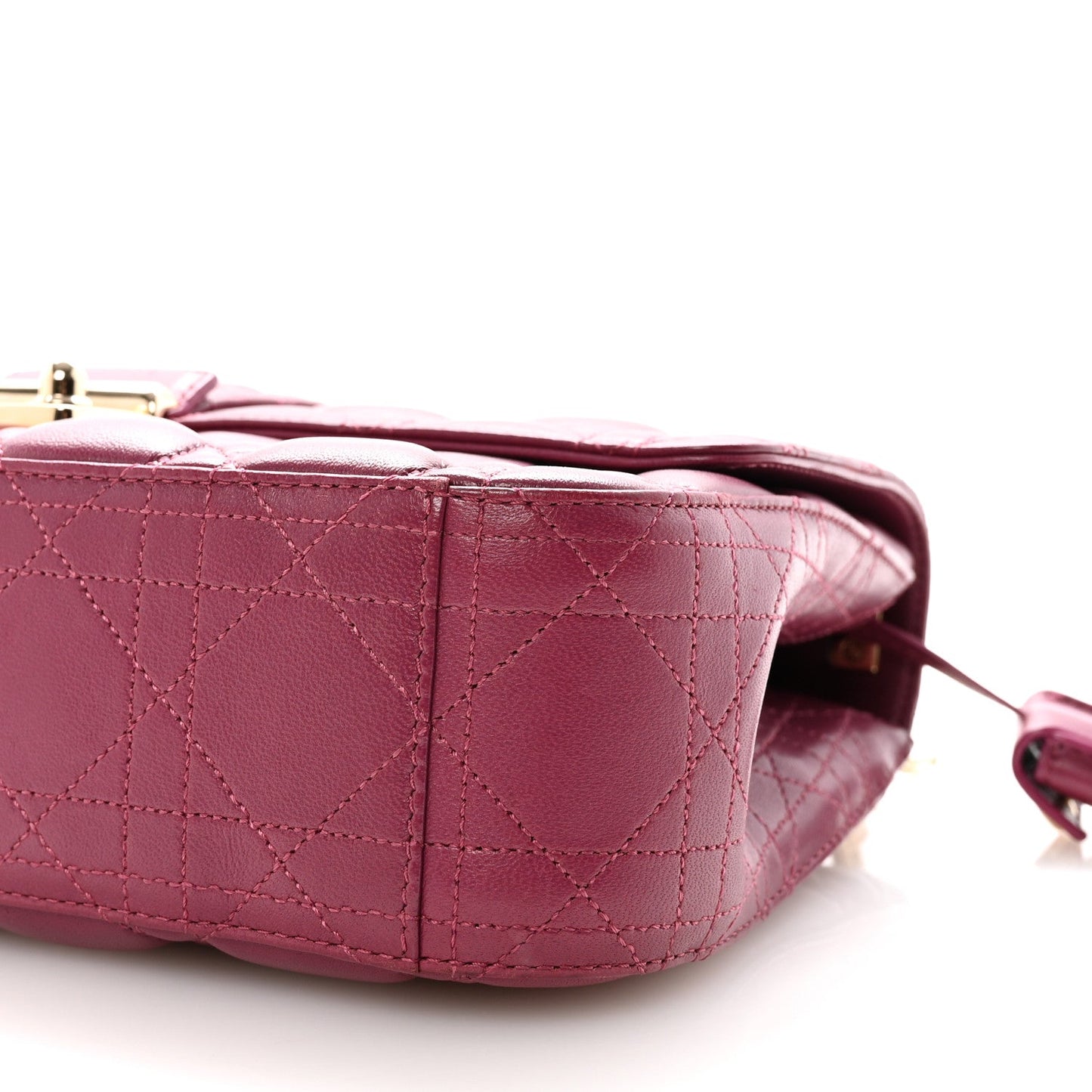 Lambskin Cannage Medium Miss Dior Flap Fuchsia
