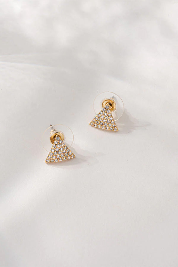 Pendientes triangulares de cristal