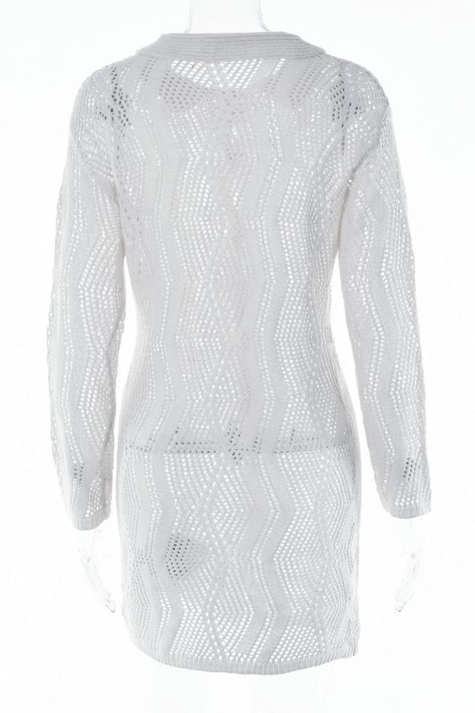 Capa básica de crochet con botones