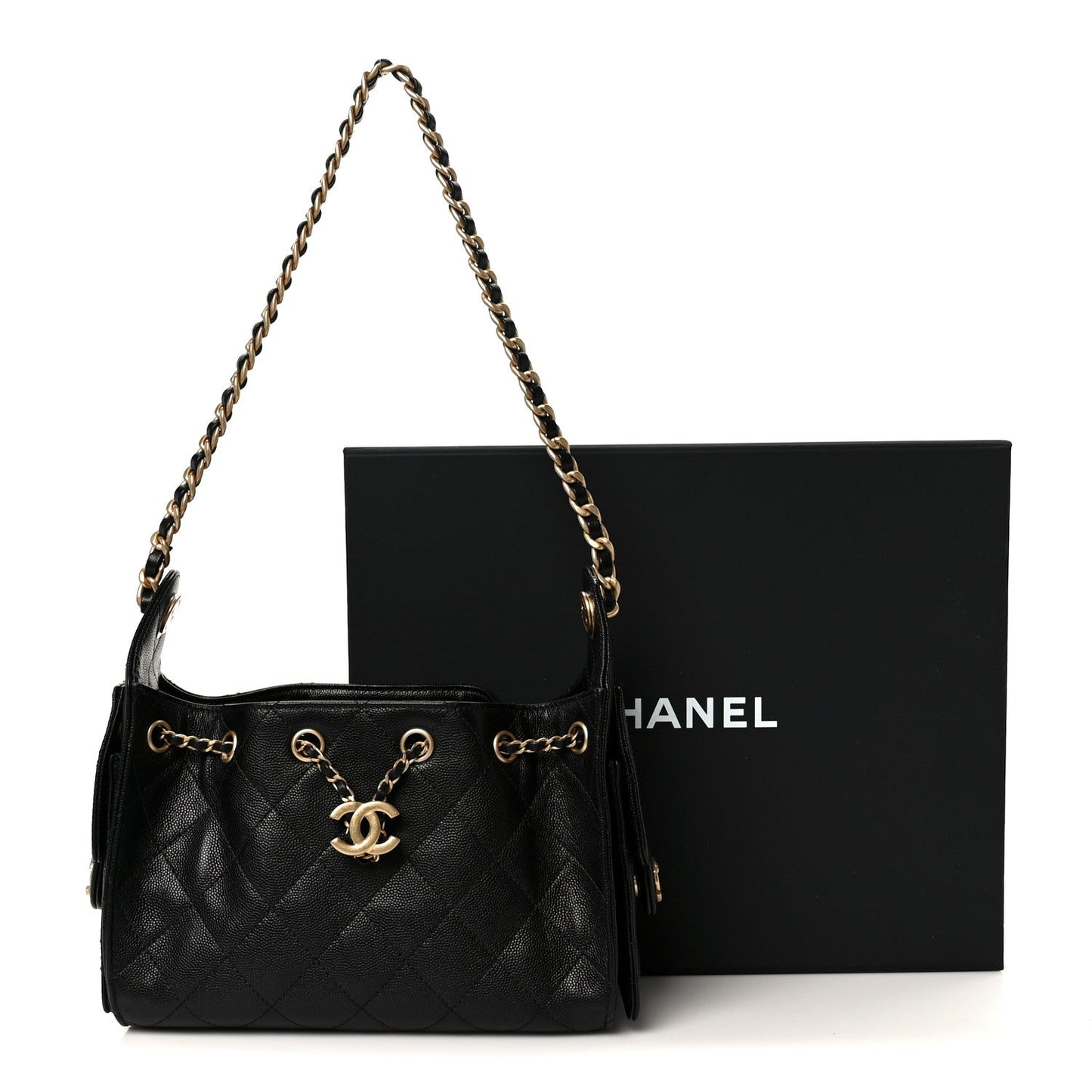 Caviar Quilted Mini Chanel 25 Handbag Black