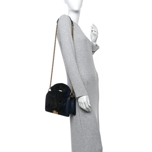 Orylag Medium Boy Top Handle Flap Navy