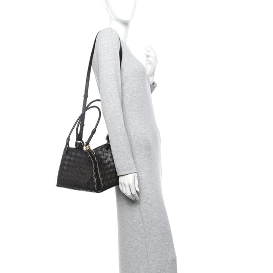 Nappa Intrecciato Small Parachute Shoulder Bag Fondant