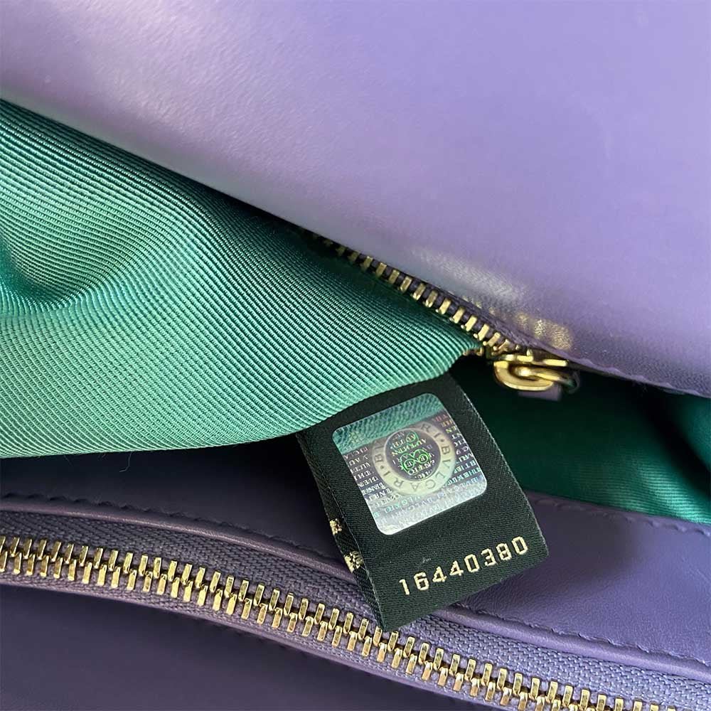 Bvlgari Purple Leather Medium Serpenti Forever Shoulder Bag