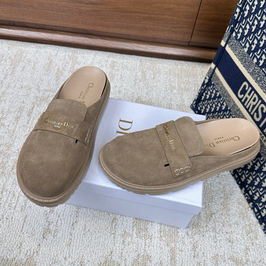 CD Boy Mules Full Beige Suede