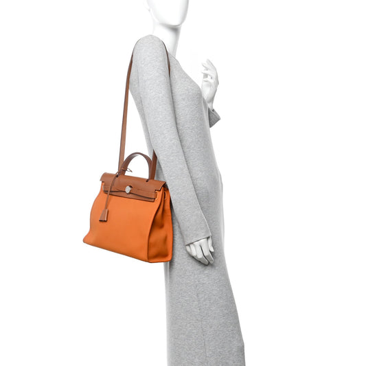 Vache Hunter Toile Herbag Zip 31 PM Orange Fauve