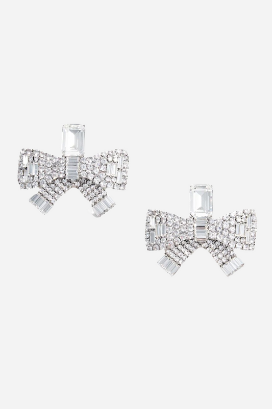 Pendientes con borlas y lazo de diamantes Daphne