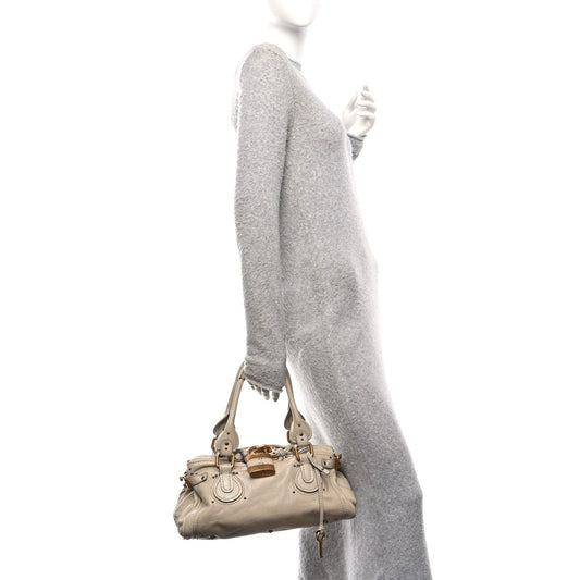 Calfskin Medium Paddington Satchel Beige