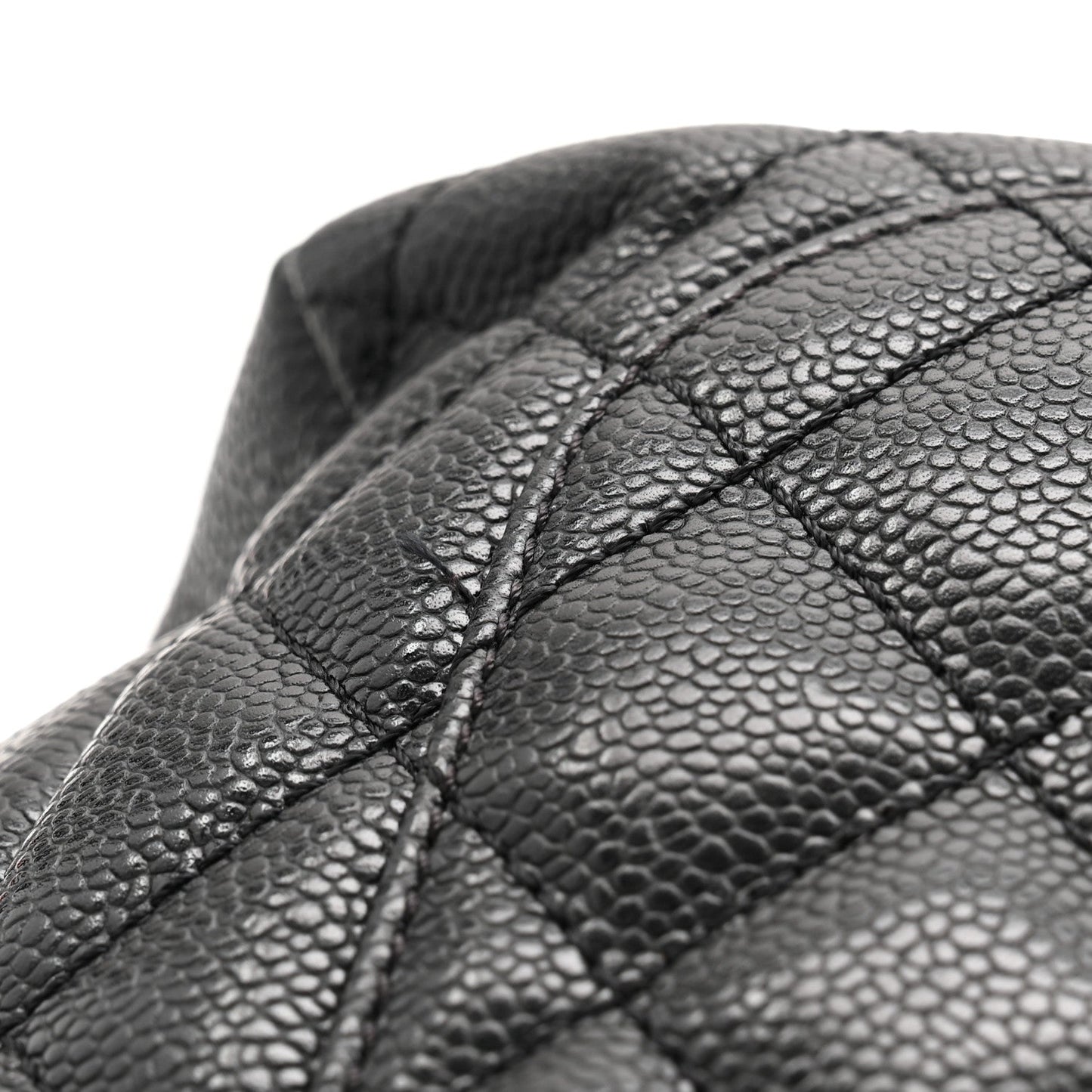 Caviar Quilted Grand Shopping Tote GST Black