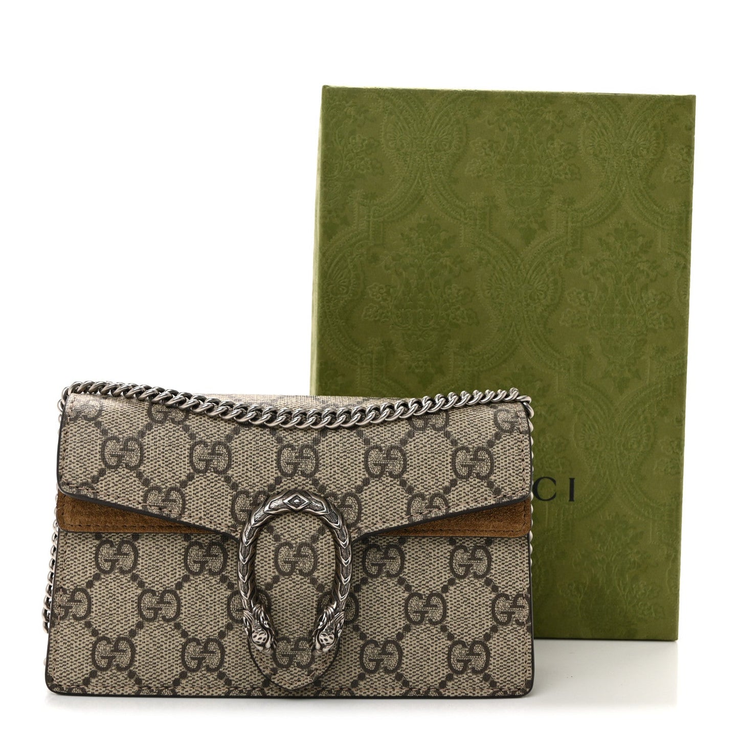 GG Supreme Monogram Super Mini Dionysus Shoulder Bag Taupe