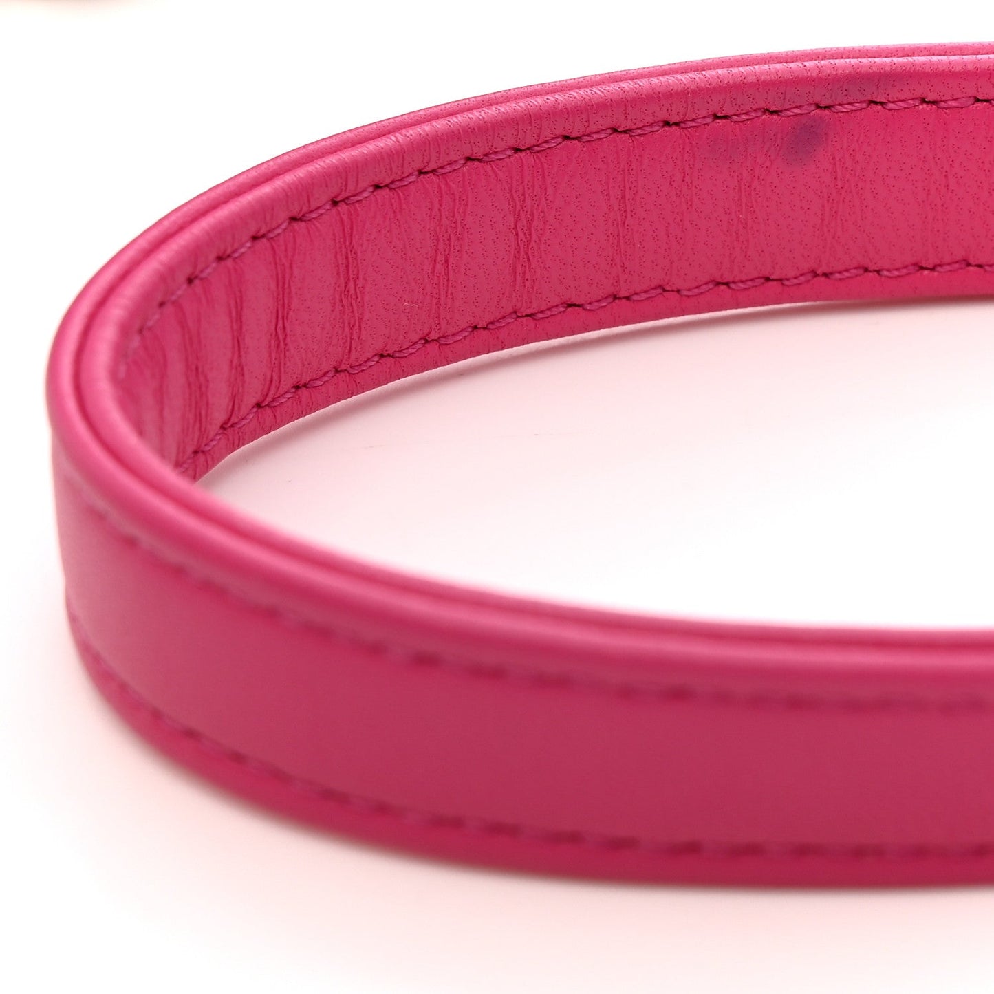 Lambskin Resin Elegant Chain Vanity Case Dark Pink