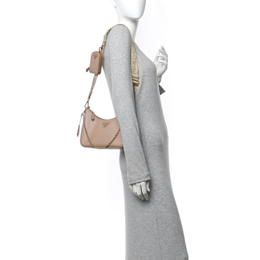 Saffiano Re-Edition 2005 Shoulder Bag Cammeo