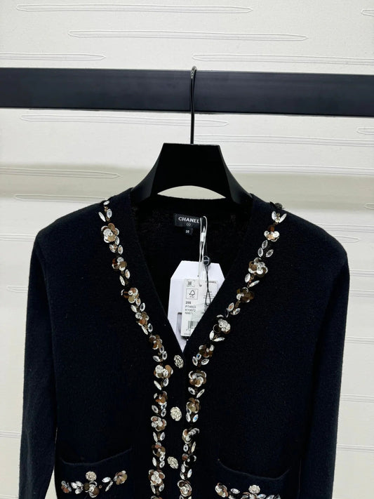 CHANEL KNIT CARDIGAN BLACK 274916