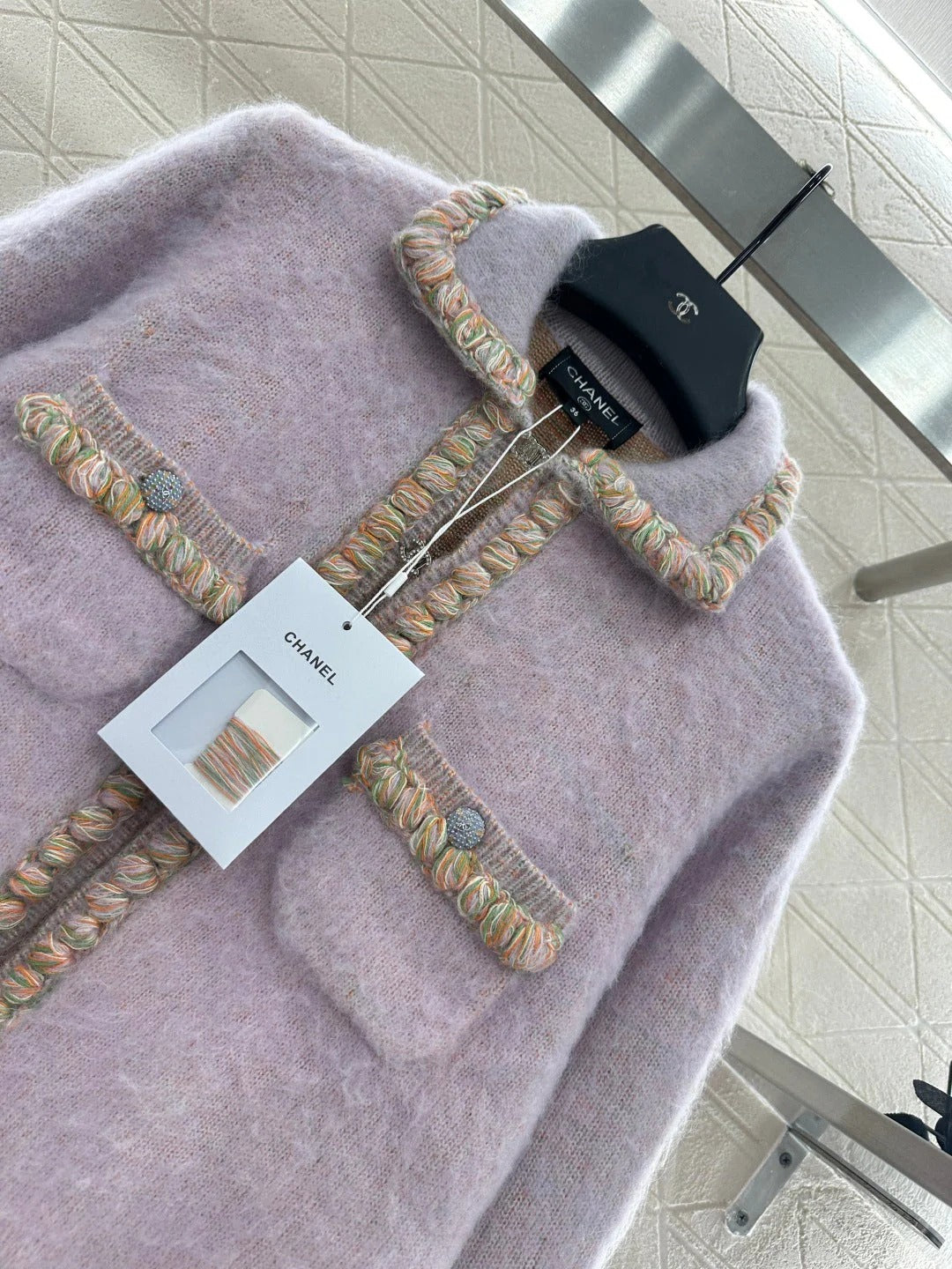 CHANEL 25S CABLE-TRIM CARDIGAN STYLE 116