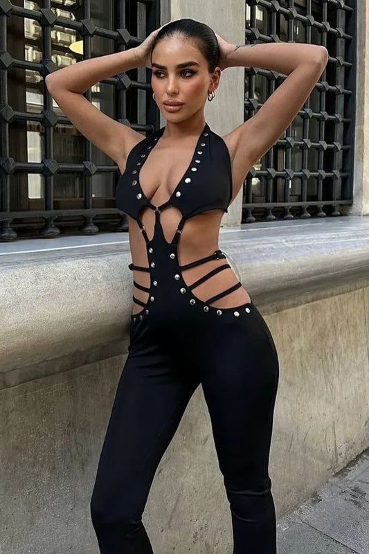 Mono con escote halter Amanda