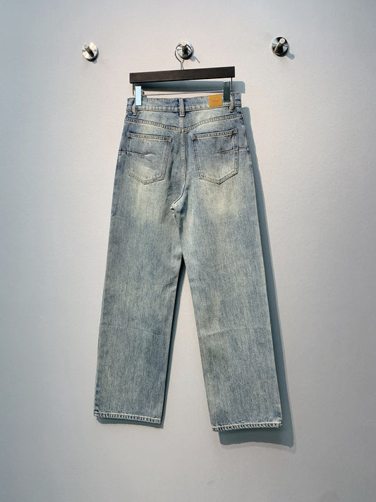CD Four-Leaf Clover Embroidered Jeans Blue Stonewashed Cotton 350918