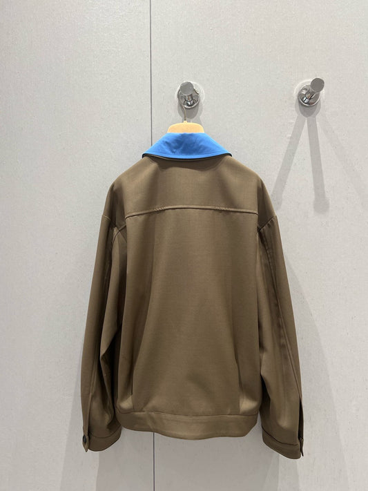 Miu Miu Jacket Brown Blue Wool 209261