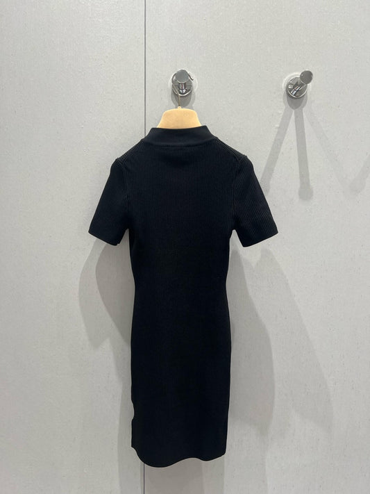 Miu Miu 25 Knitted Dress Black Poliamide