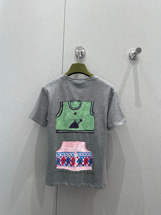 Gucci 2025 Cat Print Short-sleeved T-shirt Cotton 212831