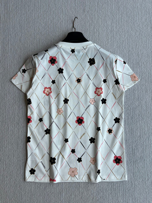 CC 25 Round- Neck T-shirt In White Cotton 277250
