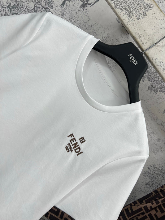 Fendi 25 Suit White Brown Cotton