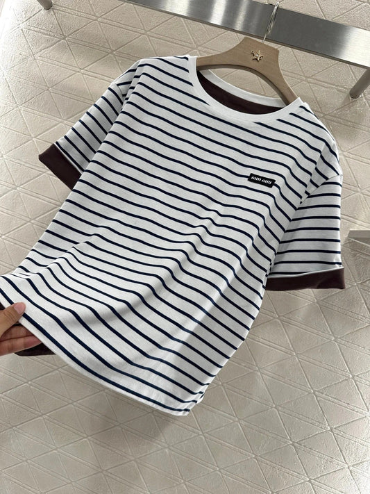 MIUMIU REVERSIBLE OVERSIZED CREW NECK TEE 276642