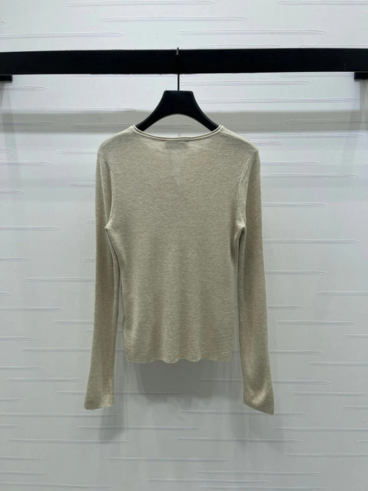 MIUMIU KNITTED LONG SLEEVE TOP STYLE 484