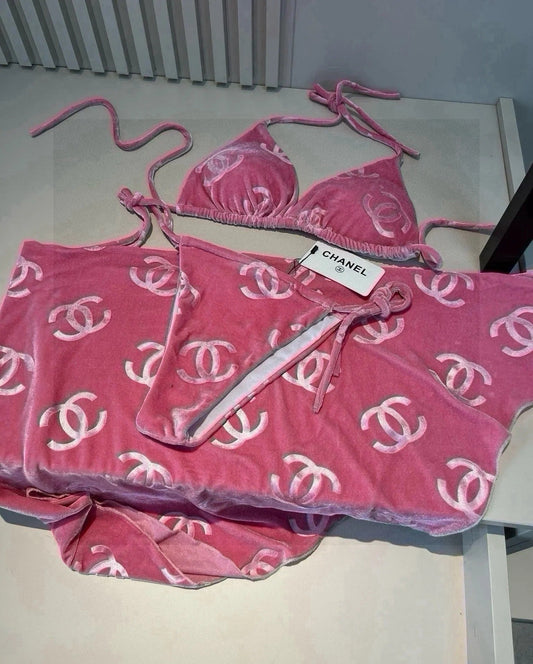 CC BIKINI SWIMSUIT SET IN PINK 624523