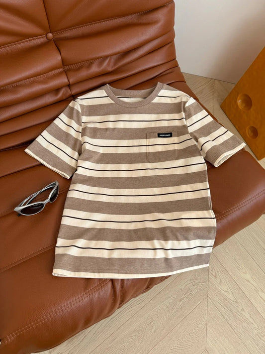 MIU STRIPED TEE IN TWO VERSIONS 25S IN COTTON 265679