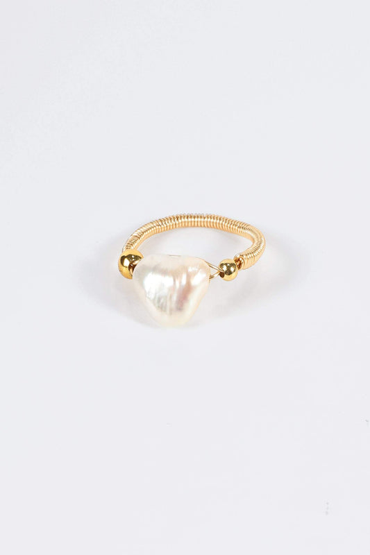 Anillo de perlas naturales
