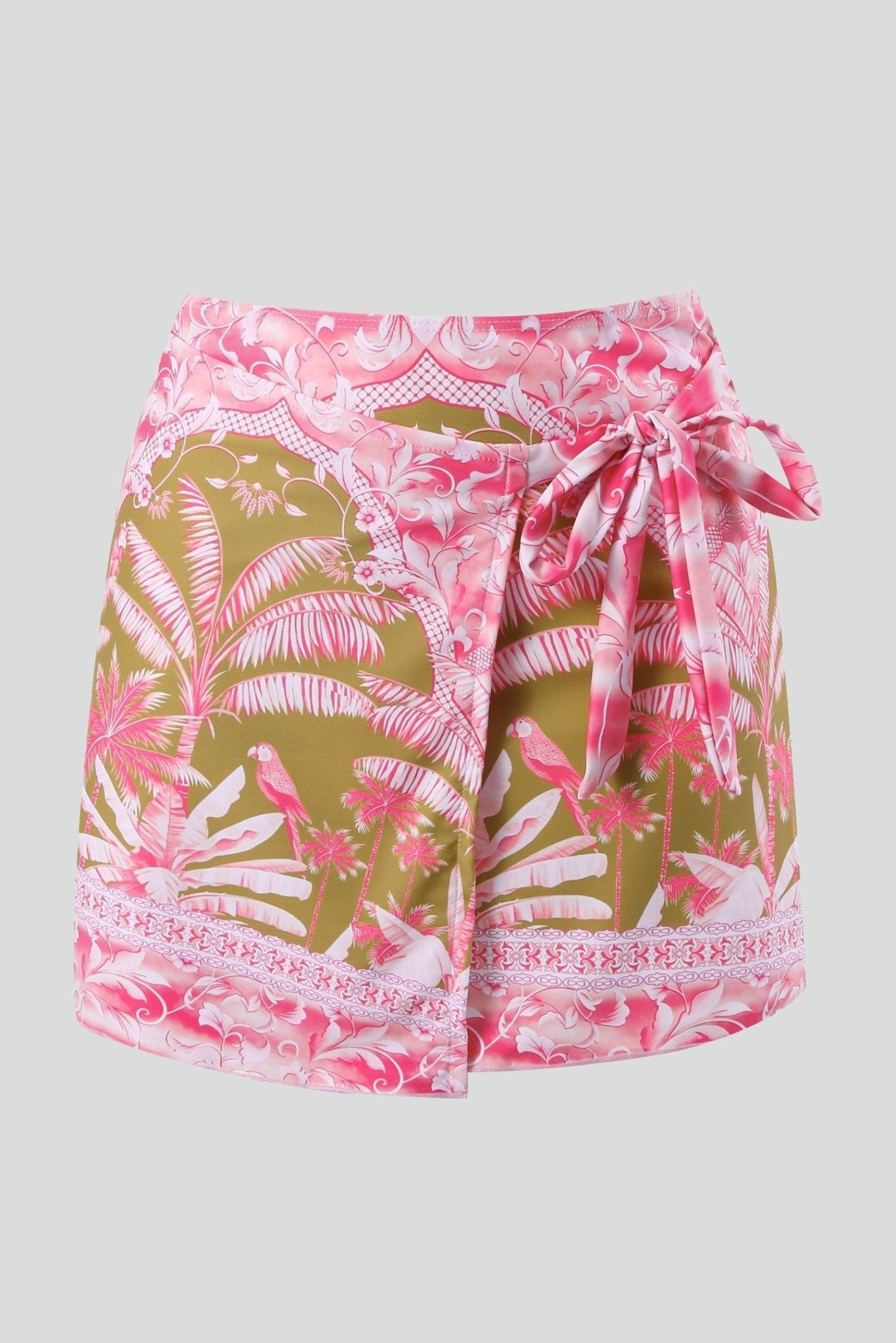 Conjunto de baño de dos piezas con estampado tropical Karena