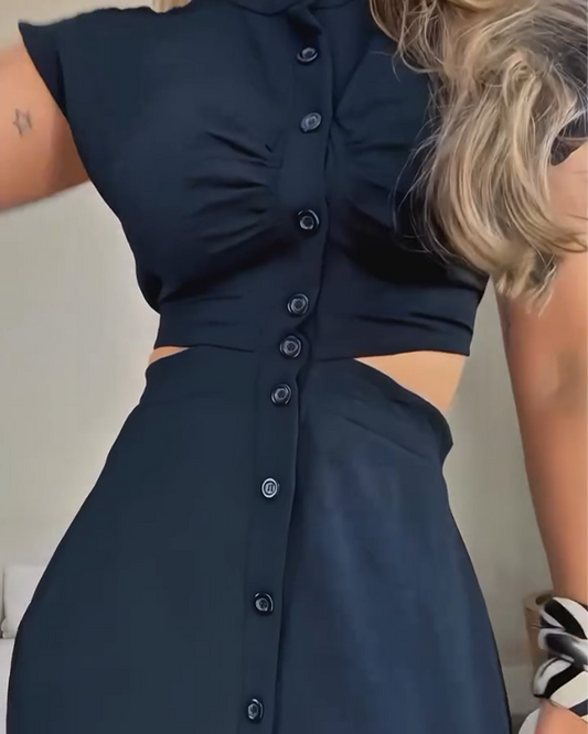 Sexy Hollow Slit Dress
