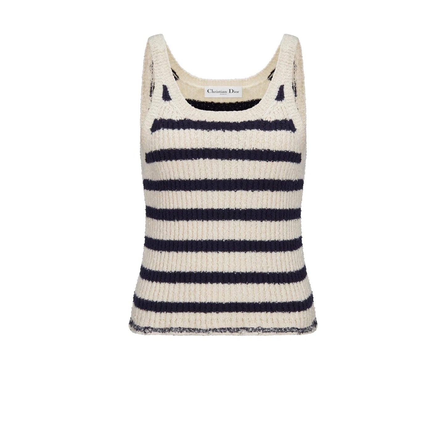 Striped knitted Beige Black Cardigan