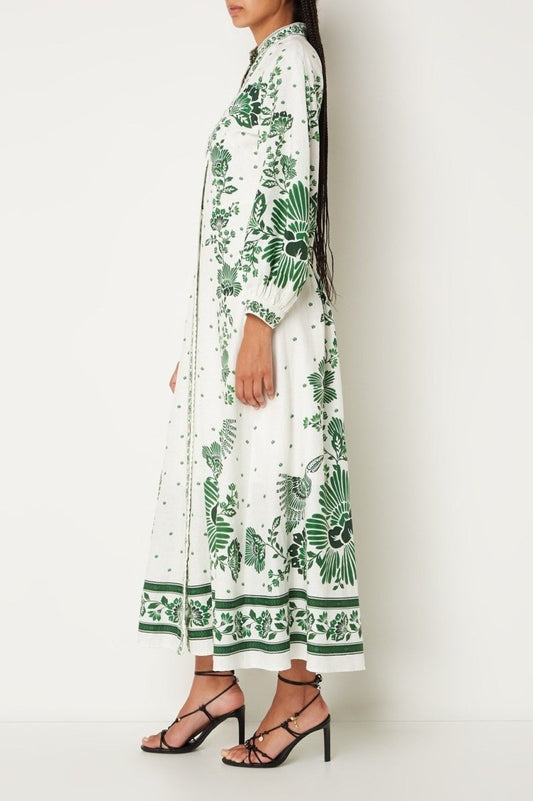 Vestido maxi blusa estampada Nalin