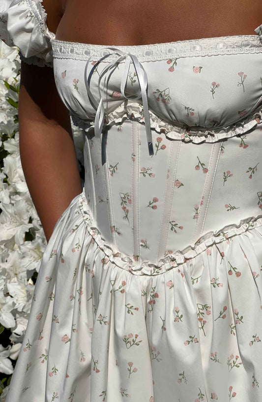 Clarice Mini Dress - Blush Floral Print