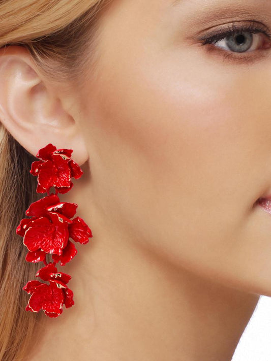 Pendientes de flores de barniz Phyllis