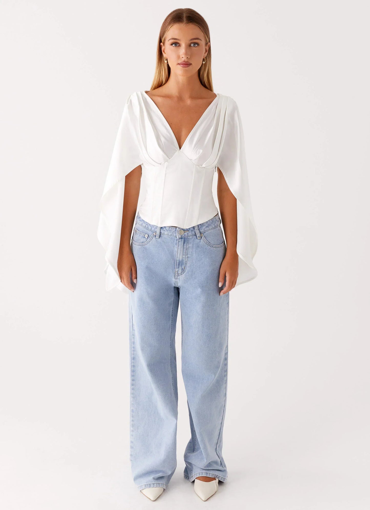 Jennifer Long Sleeve Corset - Ivory