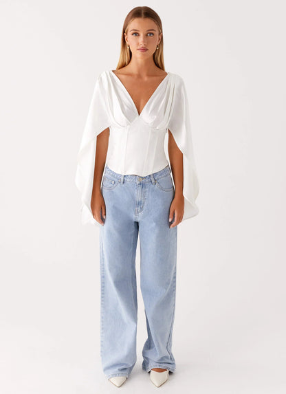 Jennifer Long Sleeve Corset - Ivory