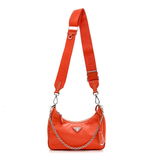 Re-Nylon Saffiano Re-Edition 2005 Shoulder Bag Arancio