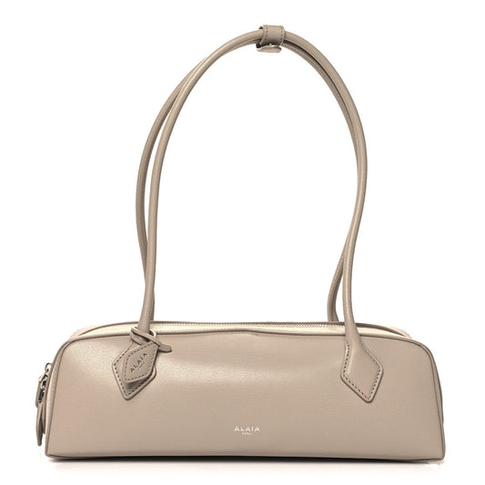 Shiny Goatskin Medium Le Teckel Bag Grege
