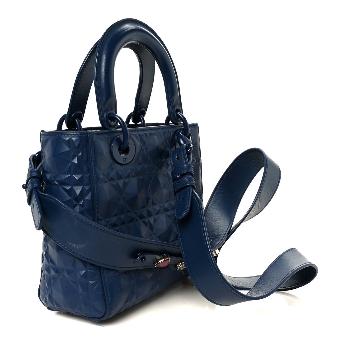 Calfskin Cannage Diamond Small My ABCDior Lady Dior Blue Royale
