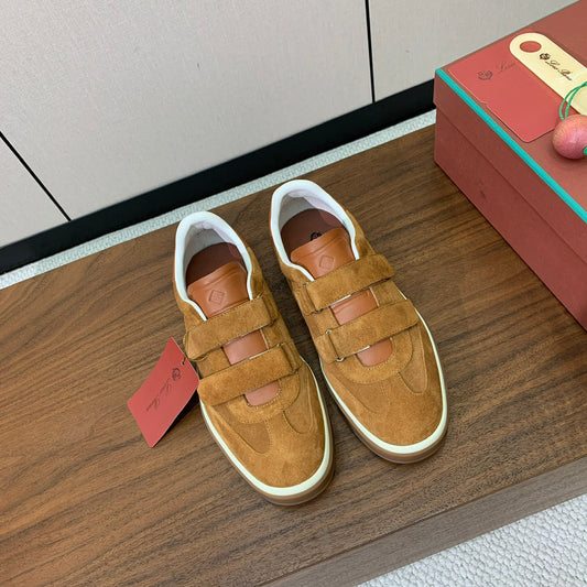 LP Kid's Tennis Walk Sneaker Camel Suede Calfskin 585746