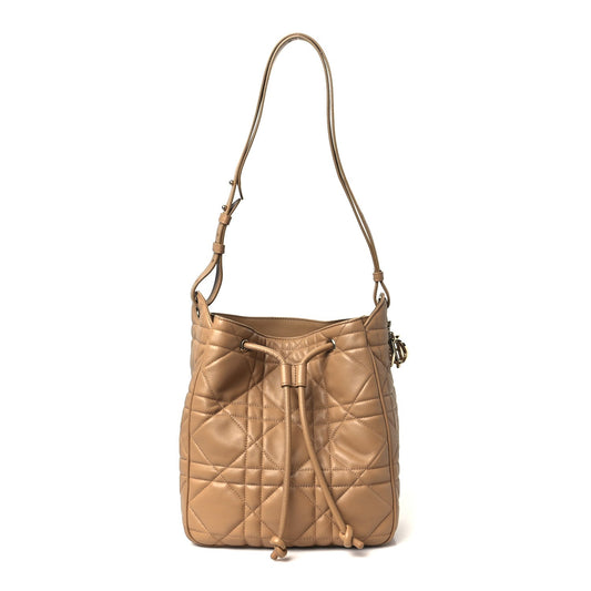 Calfskin Macrocannage Medium D-Motion Bag Light Gold