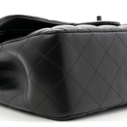 Lambskin Quilted Jumbo Double Flap So Black