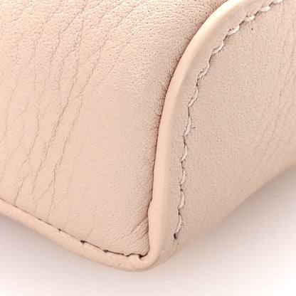 Grained Calfskin Extra Pocket Mini Pouch Creamed Honey